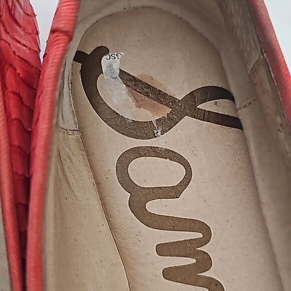 Pink Snakeskin Loafers Size 8 - Picture 3 of 6